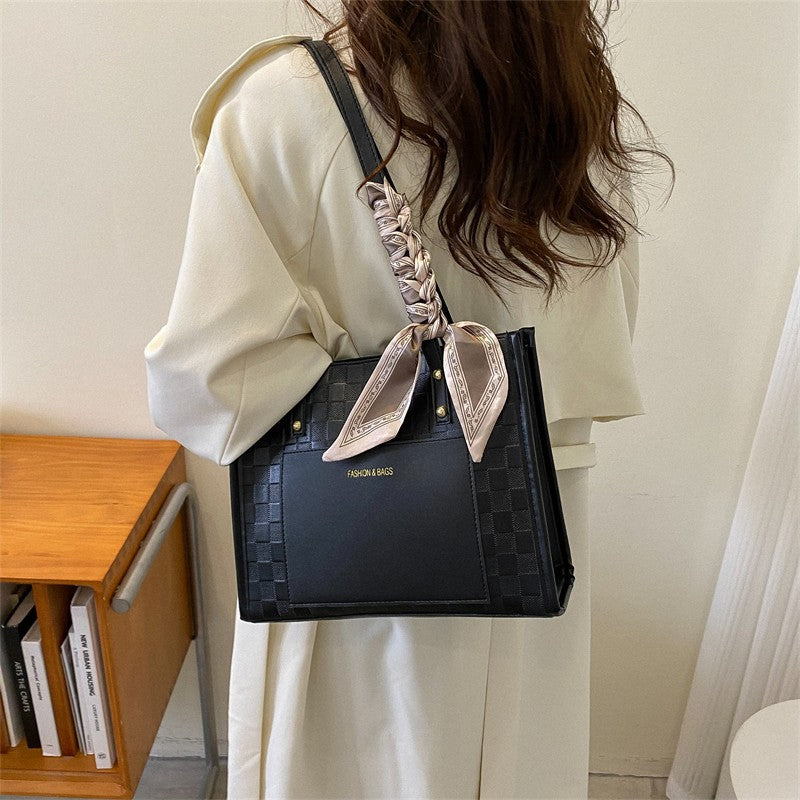 Dual-Tone Textured Elegance Bag